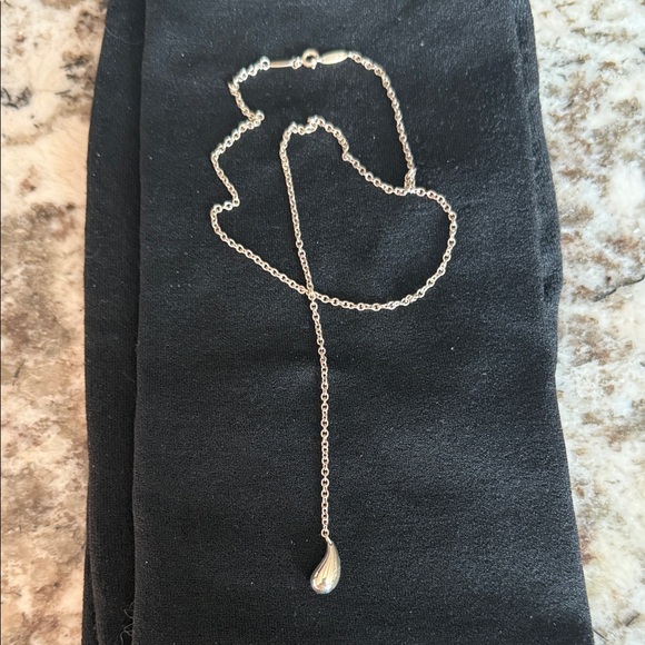 Tiffany & Co. Jewelry - Tiffany & Co. Elsa Peretti Tear Drop Silver Necklace